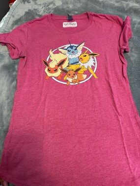 Nintendo Girls Pink Heather Eevee Evolution Graphic Tee